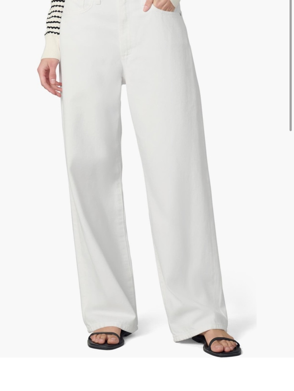 Joe's Jeans White Wide-Leg Flare Jeans